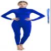Full Bodysuit With Zipper Helper Womens Costume Without Hood and Gloves Socks Spandex Zentai Unitard (Large, Blue)