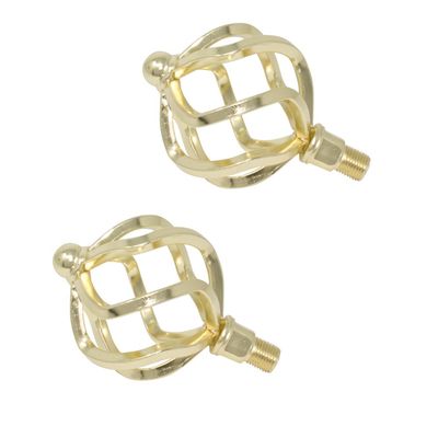 Fenix Twisted Lowrider Round Cage Bike Pedals Gold