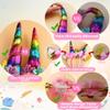 6 PACK Unicorn Horn Headband Ears Photo Props Birthday Outfit Cosplay Costume Party Supplies for Teens and Adults Gift (6 Silver) view 4