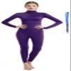 Full Bodysuit With Zipper Helper Womens Costume Without Hood and Gloves Socks Spandex Zentai Unitard (Medium, Dark Purple)