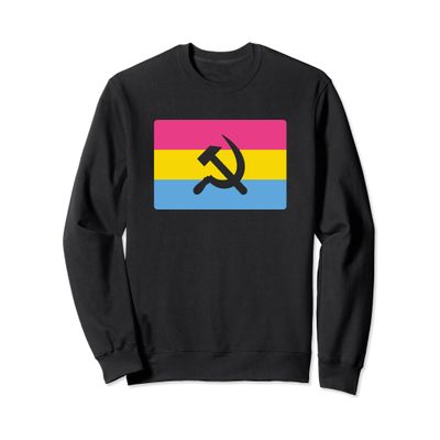 Pansexual Communism Hammer & Sickle Pride Flag Sweatshirt