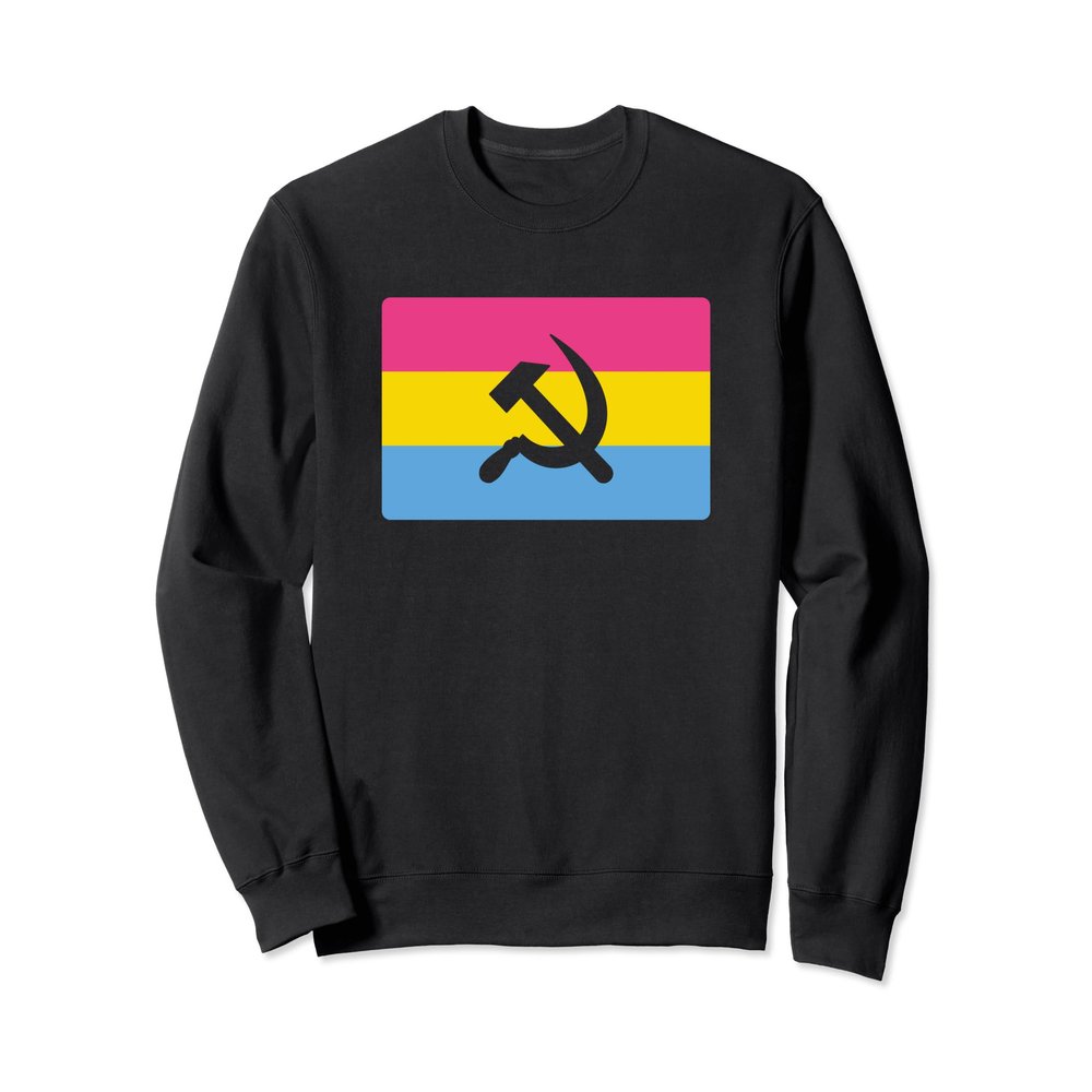 Pansexual Communism Hammer & Sickle Pride Flag Sweatshirt