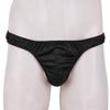 dPois Sissy Pouch Panties Men's Frilly Satin Bikini Male Briefs Underwear Cross Dresser Thongs Black Large(Waist: 29.0-43.0"/74-110cm) view 4