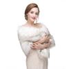 Adonis Pigou Women's Faux Fur Wraps Bridal Shawls Ladies' Stoles Cape Shrug 2018 view 3