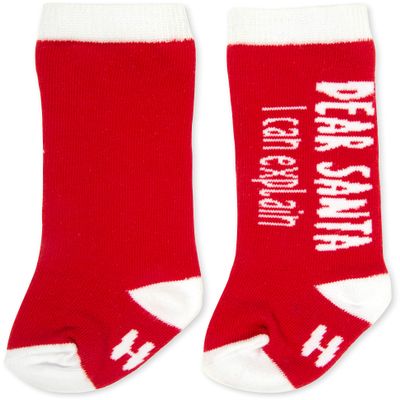 Pavilion Gift Company Dear Santa-0-12 Months Baby Knee Highs, Red, 0-12 M