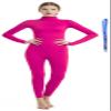 Full Bodysuit With Zipper Helper Womens Costume Without Hood and Gloves Socks Spandex Zentai Unitard (Large, Hot Pink)