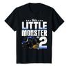 2 Years Old Little Monster Truck Shirt 2nd Birthday Gift Tee T-Shirt view 1