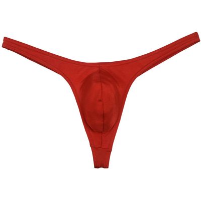 OROCOJUCO Men Low-Rise Bikini Pouch Thong Underwear Red XL