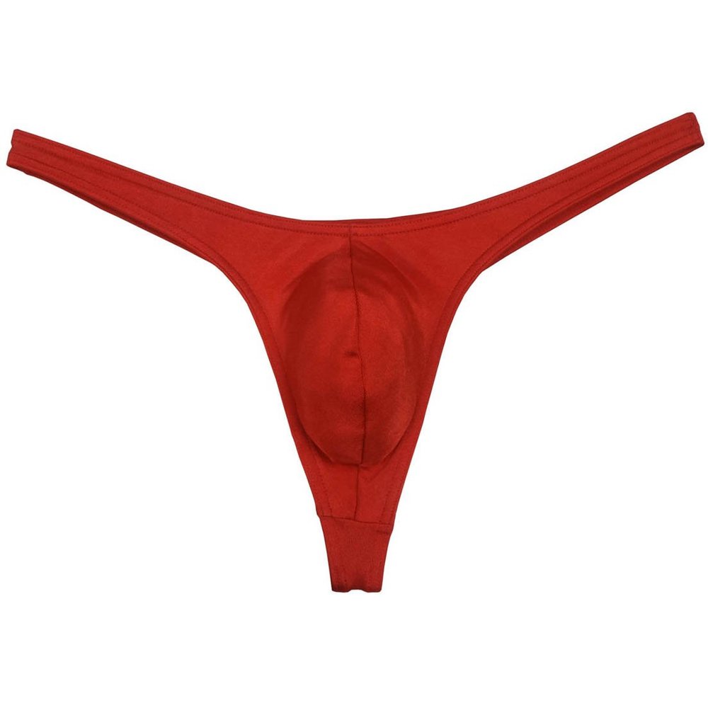 OROCOJUCO Men Low-Rise Bikini Pouch Thong Underwear Red XL