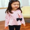Baby Toddler Girls Kids Autumn Winter Clothes Outfit Cute Dots Print Bow Long Sleeve Top Blouse+Pants Set 2-6 T (2-3 Years Old, Pink) view 4