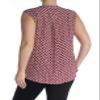Charter CIub Ruffled Blouse Cranberry Red Combo L view 2