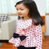 Baby Toddler Girls Kids Autumn Winter Clothes Outfit Cute Dots Print Bow Long Sleeve Top Blouse+Pants Set 2-6 T (3-4 Years Old, Pink) view 3