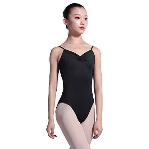 117141047 Girls' Camisole Elegant High Across Ballet Leotards Baiwu (S 160, Black)