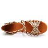 HIPPOSEUS Girls Latin Salsa Dance Shoes Leopard Salsa Ballroom Danc Party Shoes, 6 M Big Kid view 3