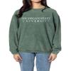 chicka-d Women's Corded Crew Sweatshirt, Green, Medium view 1