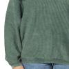 chicka-d Women's Corded Crew Sweatshirt, Green, Medium view 3