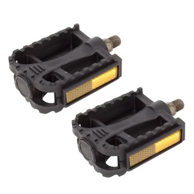 Fenix PVC Plastic M.T.B Bicycle Pedals Black, Various Sizes (1/2" Axle)