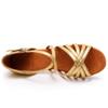 HIPPOSEUS Girls Latin Salsa Dance Shoes Gold Salsa Ballroom Danc Party Shoes, 3.5 M Big Kid view 3