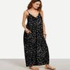 Adela Boutique Women V-Neck Maxi Dress Sexy V Neck Spaghetti Strap Swing Dress Beach Sundress (Star XL) view 2