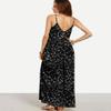 Adela Boutique Women V-Neck Maxi Dress Sexy V Neck Spaghetti Strap Swing Dress Beach Sundress (Star XL) view 3