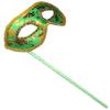 AZYOUNG Men's Masquerade Christmas Halloween Ball Party Half Face Masks on Stick (Green) view 1