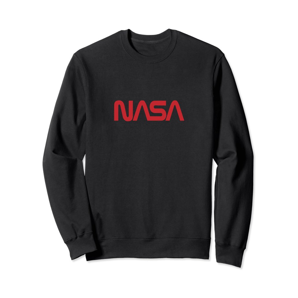 NASA Vintage "Worm" Logo Crewneck Sweatshirt (Black)