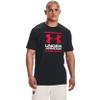 Under Armour Mens Global Foundation Short-Sleeve T-Shirt , Black (001)/Red , X-Small view 1