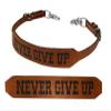 Showman "Never GIVE UP Branded Leather Wither Strap view 1