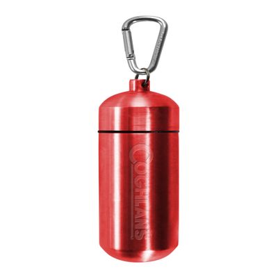 Coghlan's Watertight Aluminum Capsule with Carabiner Compact, Lightweight Storage for Pills, Matches, or Small Essentials Ideal for Travel, Hiking, Camping, XL