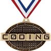 Coding Medals - 2" Gold Kids Coding Award Medals 20 Pack view 1