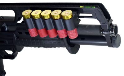 Trinity Side Saddle 5 Shell Holder for Kel-Tec Ks7 Shells Carrier Hunting Accessory Holder 12 Gauge Tactical Shell Pouch Ammo Shell Round slug Carrier Gear Single Rail Mount. Black