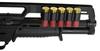 Trinity Side Saddle 5 Shell Holder for Kel-Tec Ks7 Shells Carrier Hunting Accessory Holder 12 Gauge Tactical Shell Pouch Ammo Shell Round slug Carrier Gear Single Rail Mount. Black view 2