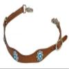 Showman Scalloped Leather Wither Strap w/Crystal Rhinestone Conchos view 2
