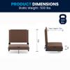 Flash Furniture Grandstand Portable Stadium Seat for Bleachers or Benches, Folding Padded Stadium Chair with Carrying Handle, 500 lb. Weight Capacity, Brown view 2