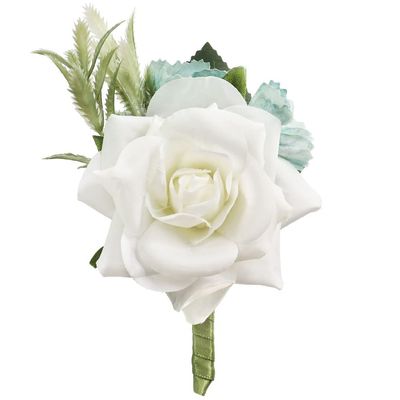 Boutonniere Brooch Flower Bridegroom Groom Men's Boutineer with Pin for Wedding, Prom, Homecoming