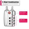 ZHEGE TSA Lock for Luggage 3 Digit Combination Cable Lock with Alloy Body for Suitcase, Baggage, Backpack, Pistol Case (Silver) view 3