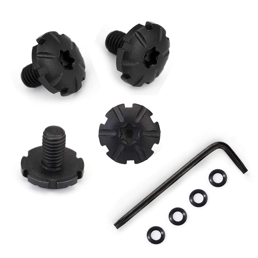 Cool Hand Customized Grips Screws for Beretta 92FS, 92S, M9, 92A1, 96A1, 92 INOX, 4 Stainless Steel Screws, 4 O Rings, T10 Torx Key, Black, SB92-4-B