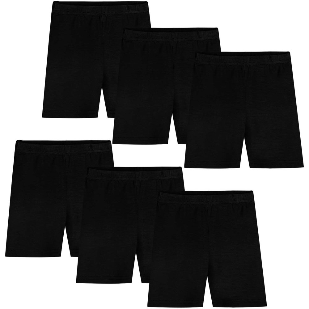 Auranso Girls Dance Shorts Solid Color Safety Bike Shorts Black 2-3T