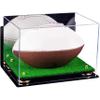 Football Display Case, Durable Clear Display Case with Mirror & Truf Base, Wall MountedCase for Full Size Footballs, Sports Memorabilia, Collectibles, Keepsakes, Autographed Balls Items (A004-GR) view 1