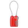 ZHEGE Luggage Lock TSA Approved 3 Dight Combination Padlock for Suitcase, Baggage, Backpack, Pistol Case (Red) view 1