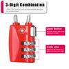 ZHEGE Luggage Lock TSA Approved 3 Dight Combination Padlock for Suitcase, Baggage, Backpack, Pistol Case (Red) view 3
