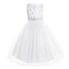 Agoky Flower Girl Dress Junior Bridesmaid for Wedding Kids Lace Birthday Party Maxi Dress Pageant Ball Gowns White 14 view 1