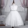Agoky Flower Girl Dress Junior Bridesmaid for Wedding Kids Lace Birthday Party Maxi Dress Pageant Ball Gowns White 14 view 3