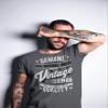 40th Birthday Gift Shirt for Men - Genuine Vintage 1986 Aged to Perfection - Charcoal-001-4X view 3