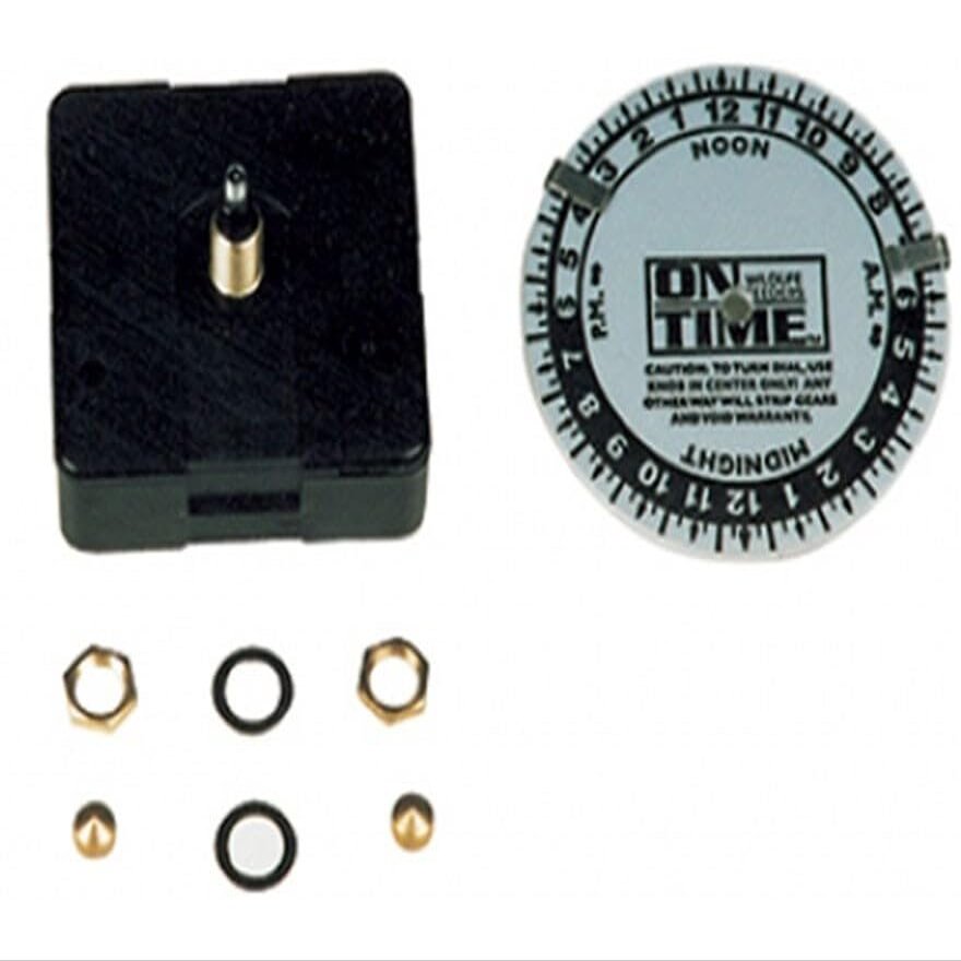 On Time Wildlife Feeders Clock w/Dial and Clips, Black, 00204
