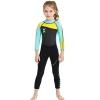 NATYFLY Kids Wetsuit, 2.5mm Neoprene Thermal Swimsuit, Full Wetsuit for Girls, Boys & Toddlers, Long Sleeve Kids Wet Suits for Swimming (New Green, 8) view 2
