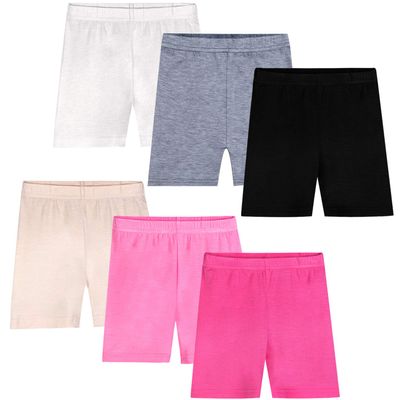 Auranso Girls Dance Shorts Solid Color Safety Bike Shorts Colorful 5-7X