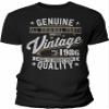 40th Birthday Gift Shirt for Men - Genuine Vintage 1986 Aged to Perfection - Black-002-4X view 1