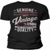 40th Birthday Gift Shirt for Men - Genuine Vintage 1986 Aged to Perfection - Black-006-4X view 1