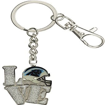 Aminco NFL Carolina Panthers Helmet Glitter Love Keychain